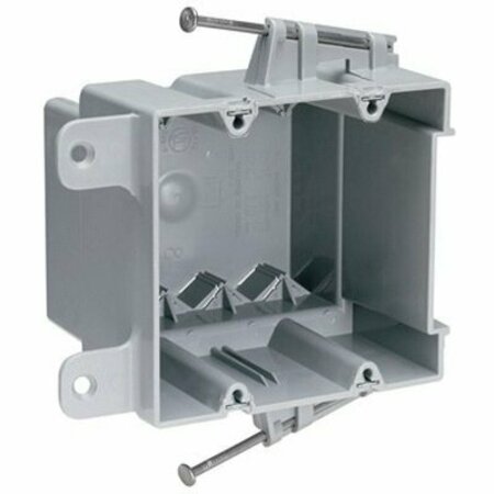 PASS & SEYMOUR Electrical Box, 35 cu in, Switch & Outlet Box, 2 Gang, Thermoplastic S235RAC